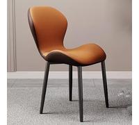 Sillas de comedor de piel sintética con patas de metal, sillas laterales modernas y cómodas para comedor, cocina, sala de estar y hoteles
