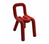 Sillas de Comedor Modern Nordic Style Red Lounge Chair for One - Minimalist Design Comfortable Dining Chair for Home and Leisure(Red)