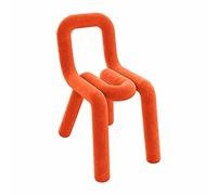 Sillas de Comedor Modern Nordic Style Red Lounge Chair for One - Minimalist Design Comfortable Dining Chair for Home and Leisure(Orange)