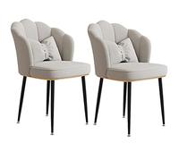 Sillas de comedor modernas con patas de metal, diseño ergonómico, cómodos asientos acolchados para cocina, sala de estar, dormitorio, comedor, juego de 2
