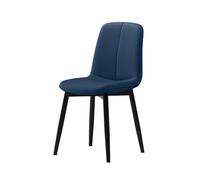 Sillas de Comedor Modernas con Respaldo Alto de Piel napa y Patas de Metal Negro, sillas auxiliares tapizadas ergonómicas para Cocina o Comedor