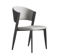 Sillas de comedor modernas con respaldo, elegantes taburetes de cocina grises para el hogar, cafetería y hotel, solución de asiento cómoda y versátil