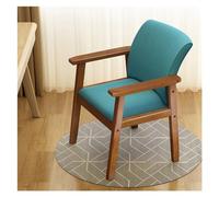 Sillas de comedor modernas de mediados de siglo con reposabrazos de madera, sillas auxiliares de cocina acolchadas de tela de lino para comedor, cómodos asientos tapizados, decoración elegante del