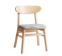 Sillas de comedor modernas de roble macizo de mediados de siglo con respaldos, elegantes sillas auxiliares de cocina y comedor para el hogar, restaurante y cafetería, muebles de calidad