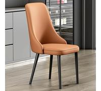 Sillas de comedor modernas para mesa, cuero resistente a los arañazos, fácil de limpiar, diseño mejorado de arañazos de gatos, perfectas para hotel, sala de estudio y salón (naranja, XXL)