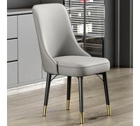 Sillas de comedor modernas para mesa de comedor, cuero mejorado resistente a los arañazos, fácil de limpiar, ideal para hoteles, salas de estudio y salones (gris claro, XXL)