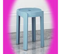Sillas de comedor modernas y ligeras y portátiles apilables de plástico de 18 pulgadas para estudiantes, aula, escuela, hogar y oficina, color azul claro