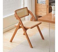 Sillas de comedor plegables de ratán - Taburete plegable con respaldo sin brazos para dormitorio, sala de estar, comedor y cocina - Diseño elegante que ahorra espacio