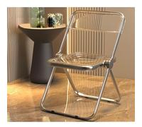 Sillas de Comedor Plegables Modernas y Transparentes de acrílico, Silla Plegable portátil para Eventos sin Brazos, Silla apilable de acrílico para hogar, Oficina(Transparent)