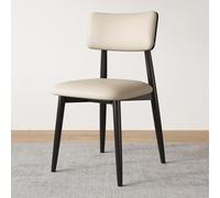 Sillas De Comedor Silla Moderna Tapizada para Cocina Y Comedor con Respaldo Cómodas Sillas Auxiliares De Cuero Sin Brazos para Salas De Recepción De Invitados(Khaki,C)