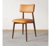 Sillas De Comedor Sillas Auxiliares De Cuero Tapizadas Y Cómodas Sin Brazos Silla Tapizada Comedor para Cocina con Respaldo para Sala De Recepción De Invitados(Orange,B)