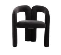 Sillas de comedor terciopelo 2 piezas - diseño moderno, sillas decorativas con respaldo acolchado - negro