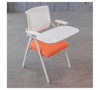 Sillas de conferencias plegables con mesa abatible, diseño ergonómico, soporte lumbar, marco de metal para oficina y sala de espera