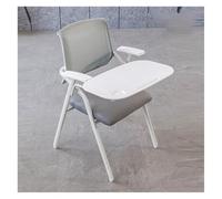 Sillas de conferencias plegables con mesa abatible, diseño ergonómico, soporte lumbar, marco de metal para oficina y sala de espera