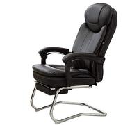 Sillas de escritorio Silla de Oficina Diseño ergonomico Esponja de relleno de cuero de imitación Silla de casa 180 ° posicionamiento y mentira Con reposapiés Soporte de tubo de acero doble Altura Ajus