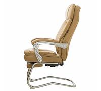 Sillas de escritorio Silla de Oficina Diseño ergonomico Esponja de relleno de cuero de imitación Silla de casa 180 ° posicionamiento y mentira Con reposapiés Soporte de tubo de acero doble Altura Ajus