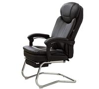Sillas de escritorio Silla de Oficina Diseño ergonomico Esponja de relleno de cuero de imitación Silla de casa 180 ° posicionamiento y mentira Con reposapiés Soporte de tubo de acero doble Altura Ajus