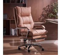 Sillas de Escritorio Silla Ejecutiva Giratoria de Oficina Cuero PU Sillón reclinable con Respaldo Alto con reposapiés retráctil Altura Ajustable