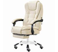 Sillas de Escritorio Silla Ejecutiva Giratoria de Oficina Lo último en diseño de Confort, computadora de Oficina en el hogar, Silla giratoria para Carreras, Silla de Escritorio con Acolchado de Cuero