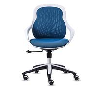 Sillas de escritorio Silla Ejecutiva Giratoria de Oficina Simplicidad moderna Silla de estudio Cómodo y casual Respaldo de asiento de una sola pieza Malla transpirable Peso del rodamiento 150kg Azul n