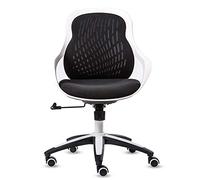 Sillas de escritorio Silla Ejecutiva Giratoria de Oficina Simplicidad moderna Silla de estudio Cómodo y casual Respaldo de asiento de una sola pieza Malla transpirable Peso del rodamiento 150kg Azul n
