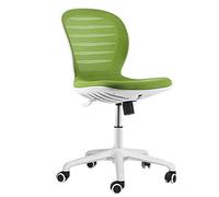 Sillas de Escritorio Silla Ergonómica, Silla de Oficina Sin apoyabrazos Malla Transpirable Silla de Escritorio Pequeño y Conveniente Peso del rodamiento 150kg Altura Ajustable(Green)