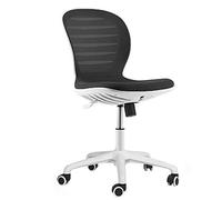 Sillas de Escritorio Silla Ergonómica, Silla de Oficina Sin apoyabrazos Malla Transpirable Silla de Escritorio Pequeño y Conveniente Peso del rodamiento 150kg Altura Ajustable(Black)