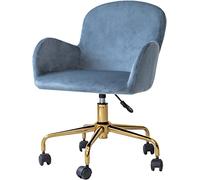 Sillas de Escritorio Silla Giratoria de Oficina Cojín de Asiento Grueso, para Ejecutivo, redacción, Juegos u Oficina, con Ruedas, Mejore la Postura Ahora y el Dolor de Cuello Altura Ajustable(Blue)