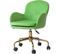 Sillas de Escritorio Silla Giratoria de Oficina Cojín de Asiento Grueso, para Ejecutivo, redacción, Juegos u Oficina, con Ruedas, Mejore la Postura Ahora y el Dolor de Cuello Altura Ajustable(Green)