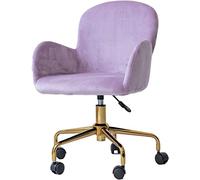 Sillas de Escritorio Silla Giratoria de Oficina Cojín de Asiento Grueso, para Ejecutivo, redacción, Juegos u Oficina, con Ruedas, Mejore la Postura Ahora y el Dolor de Cuello Altura Ajustable(Purple)