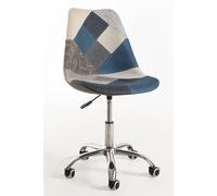 Regalos Miguel - Silla de Oficina Neo Patchwork en Patchwork Blue - Máxima Ergonomía - Ideal para Escritorio y Gaming