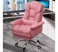 Sillas de escritorio Sillas de oficina, sillas de oficina altas, sillas de oficina administrativas con pies, sillas de oficina ergonómicas, sillas de oficina familiares, tumbonas Altura Ajustable(Pink