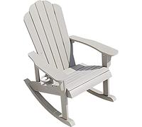 Sillas de escritorio Sillón Reclinable Mecedora Para playas, cubiertas y estanques Silla de jardín resistente a la clima Utilizando portavasos móviles, Muebles de silla, Carga 330 libras Altura Ajusta