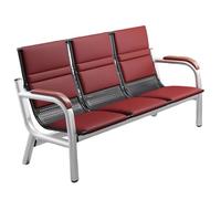 Sillas de Espera con Reposabrazos, Banco de Recepción de Lujo con Brazos y Respaldo Acolchados, Ideal para Salas de Reuniones, Oficinas y Salones(Red)