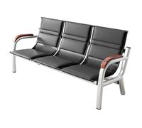 Sillas de Espera con Reposabrazos, Banco de Recepción de Lujo con Brazos y Respaldo Acolchados, Ideal para Salas de Reuniones, Oficinas y Salones(Black)