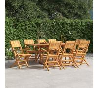 Sillas de Jardín, Juego de 8 Sillas Plegables de Teca Maciza, Diseño Clásico de Listones, Resistentes a la Intemperie y Alta Capacidad de Carga, Sillones Jardín Exterior,Natural de Madera, 55x61x90 cm