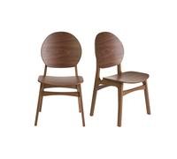 Sillas de madera oscura (lote de 2) ELTON