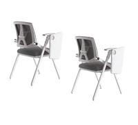 Sillas de Oficina for Invitados con Brazo for Tableta y construcción Robusta diseñadas for Salas de Espera, escuelas, aulas y reuniones(Gray 2ps)