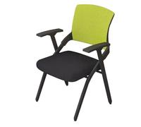 Sillas de oficina plegables ergonómicas portátiles, taburetes de conferencias negros con respaldo para reuniones y uso estudiantil, diseño que ahorra espacio para un asiento cómodo