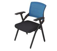 Sillas de oficina plegables ergonómicas, taburetes de conferencias portátiles con respaldo, diseño que ahorra espacio para estudiantes y reuniones, soluciones de asiento de escritorio negras