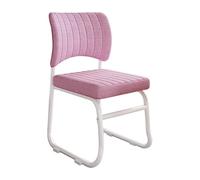 Sillas de oficina sin ruedas, Silla ergonomica escritorio for salas de conferencias, Sillas for invitados y Sillas escritorio, Silla de comedor cómoda y apilable, Silla de computadora fija(Pink)