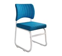 Sillas de oficina sin ruedas, Silla ergonomica escritorio for salas de conferencias, Sillas for invitados y Sillas escritorio, Silla de comedor cómoda y apilable, Silla de computadora fija(Blue)