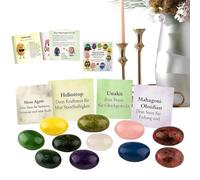 Sillas de piedra de motivación - 12 piezas piedras naturales, decoración conmemorativa con tarjeta para fiesta de cumpleaños escolar, mesa de clase descuento de diplomas, regalo suerte cumpleaños