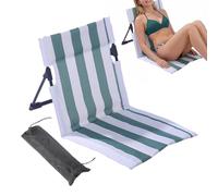 Sillas De Playa Plegables Para Adultos,Tumbona Abatible Para Exterior Relajante A Rayas Con Respaldo Lumbar - Silla Playera Plegable - para Césped Jardín Picnic Deportes Camping Patio Piscina