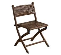 Sillas de ratán plegables de madera vintage, cómodas y transpirables, con marco de acero al carbono, ideal para patios y jardines, tamaño grande, diseño elegante