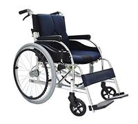 Sillas de ruedas autopropulsadas livianas para adultos, silla de ruedas de aluminio con freno de mano, peso del rodamiento 100 kg, silla de ruedas adecuada para personas mayores (azul) (Azul)