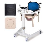 Sillas de ruedas de baño Elevador telescópico manual for silla de ruedas, máquina de altura ajustable con asiento dividido de 180° for camas, sofás, baños, máquina elevadora de pacientes Ayuda de tran
