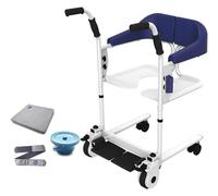 Sillas de ruedas de baño Silla de ruedas de transferencia, máquina de transferencia de elevación multifunción, fácil de transportar, silla elevadora de transferencia al inodoro y al baño del paciente