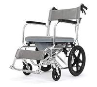 Sillas de ruedas de baño Silla de ruedas ligera, silla de ruedas Manual de aluminio, plegable, portátil for personas mayores y usuarios discapacitados, ayuda for la movilidad en la playa Ayuda de tran