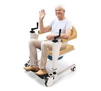 Sillas de ruedas de baño,Silla de transferencia con elevador de pacientes,Elevador de pacientes sentado con altura ajustable,Rueda universal de 360 grados,Palanca de cambio para el hogar para